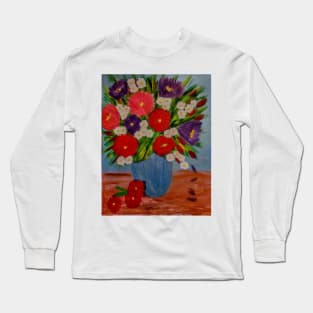 long grass and mixed flower bouquet Long Sleeve T-Shirt